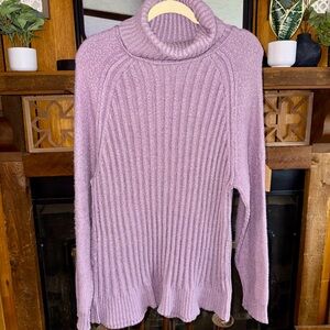 Altar'd State Lavender Cowl Neck Sweater